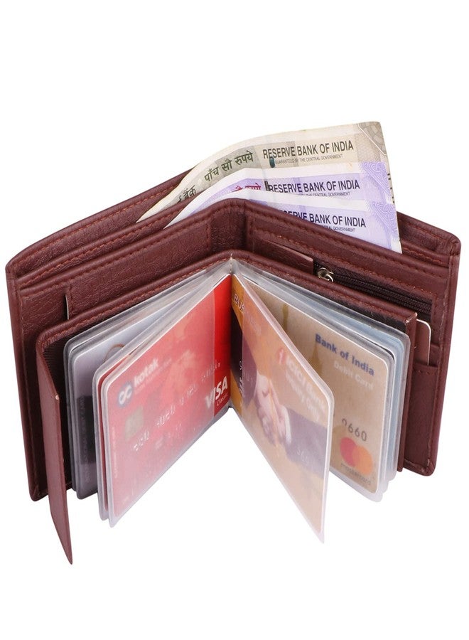TnW Men's Artificial Leather Wallet with Detachable Card Holder (Brown) - Image 2